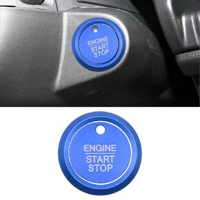 Compatible with Ford Ranger 2024 Raptor/XLT/Lariat Crew Cab Aluminium Alloy 4WD Inside & Outside Engine Start Stop Button Trim Knob Cover Accessories 1Pcs Red