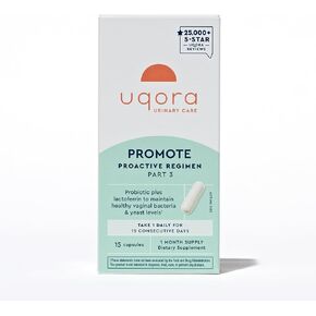 Uqora Promote - Support Vaginal Health* - Probiotic for Women with Lactoferrin, Lactobacillus Acidophilus & Lacticaseibacillus Rhamnosus - Vaginal Probiotics - Gluten-Free - 15 Capsules