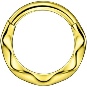 FANSING 316L Surgical Steel Wave Piercing Rings for Septum Daith