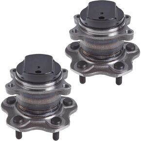 512534 x2 (For FWD Models) Rear Wheel Bearing and Hub Assembly Compatible With 2008-2020 Ni-ssan Rogue, 2017-2022 Rogue Sport Qashqai [5 Lug, 43202-4CE0A 43202-JG000 HA590565 512398]