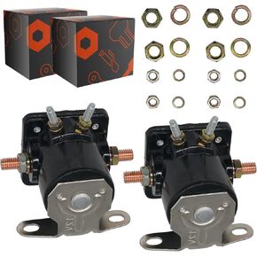 Starter Solenoid Relay Sw3 4 Terminal 12V Hot Rod Heavy Duty Starter Solenoid Relay Compatible with Ford Jeep Lincoln Mercury 1958-1991(1pcs)
