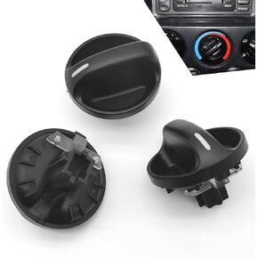 3 PCS Air Conditioning Control Knob, AC Heater Blower Fan Control Knob Switch, Climate Control Button, Compatible with 2000 2001 2002 2003 2004 2005 2006 ToyotaTundra (Black)