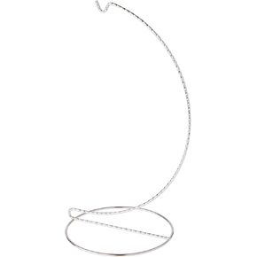 Bard's Twisted Silver-Toned Ornament Stand, 11" H x 5.125" W x 5.125" D 1-Pack Silver BB464XXL