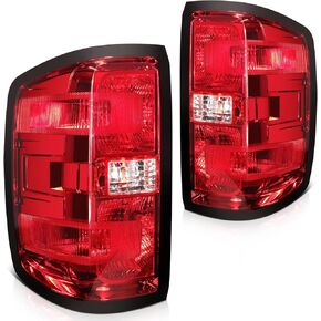 ECCPP Tail Lights Fit 2014-2018 for Chevrolet Silverado 1500 For 2019 For Chevrolet Silverado 1500 LD for 2015-2019 for Chevrolet Silverado 2500 HD Pair Rear Tail Brake Lamps
