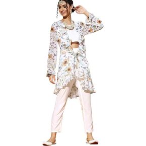 Indian Cotton Kurta Set For Women | Ethnic Kurta Set with Pant For Festive and Party | Traditional Outfit Co-ord Set