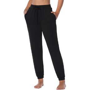 Sunzel Women High Waisted Joggers with Pockets, Cinch Bottom Sweatpants, Wide Leg Tapered Yoga Pants with Elastic Drawstring