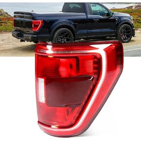 Halogen Tail Light Assembly Compatible with Ford F150 XLT 2021 2022 2023 [with Blind Spot Detection] Direct Replacement Rear Lamp ML3Z13405C (Left Driver Side)