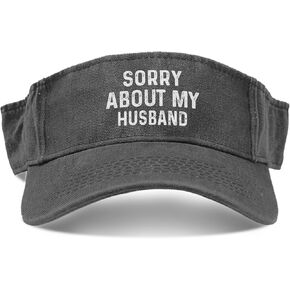 Sorry About My Husband Cap Visor for Men Baseball Cap Reversible Beach Cap