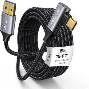 20FT Link Cable for Meta/Oculus Quest 3/2/Pro, Pico 4, and PC/Steam VR - [High-Speed 5Gbps Data Transfer & Fast Charging] - Premium Nylon Braided USB 3.0 to USB-C Cable for VR Headsets and Gaming in Saudi Arabia