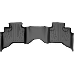 SMARTLINER Custom Fit Floor Mats 2nd Row Liner Black Compatible with 2009-2022 Dodge Ram 1500 Quad Cab Only