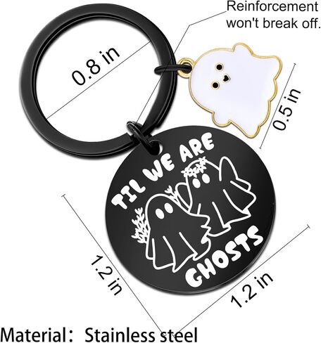 Spooky Gifts for Women Men Cute Ghost Keychain Couple Stocking Stuffers for Boyfriend Girlfriend in Kuwait
