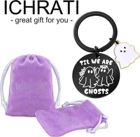 Spooky Gifts for Women Men Cute Ghost Keychain Couple Stocking Stuffers for Boyfriend Girlfriend in Kuwait