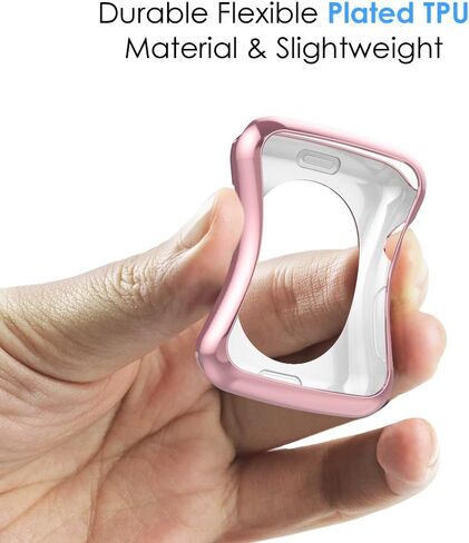 Simpeak 5 Pack Case Compatible with Apple Watch 44mm Series 6/5 /4 /SE, Slim, Transparent, Black, Rose Pink, Rose Gold, Silver in Kuwait