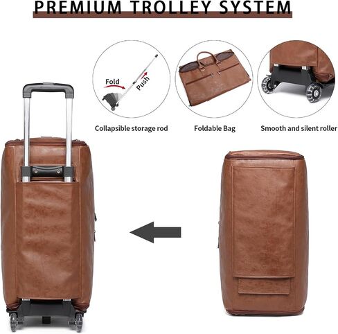 seyfocnia Rolling Garment Bags,Convertible Duffle Garment Bag with Wheels Travel Garment Bag with Shoe Compartment Carry On Bag Rolling Duffle Bag with Wheels for Men or Women-Black in Kuwait