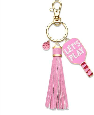 Pickleball Keychain for Women Tassel Pickleball Charm Key Rings Game Day Pickleball Accessories Gift for Pickleball Fan in Kuwait