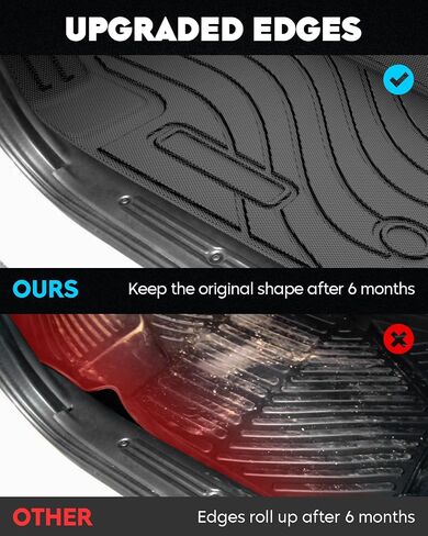 Black Car Floor Mats for Jeep Grand Cherokee L 7 Seat 2021-2024, All Weather Protection, 4pcs FloorLiner Combo Set in Saudi Arabia