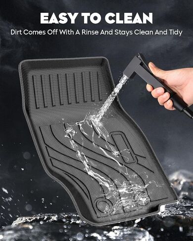 Black Car Floor Mats for Jeep Grand Cherokee L 7 Seat 2021-2024, All Weather Protection, 4pcs FloorLiner Combo Set in Saudi Arabia
