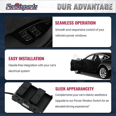 Tesla Model 3 Window Switch Driver Side Power Window Switch for Tesla Model 3 M3 2016 2017 2018 2019 2020 1081037-01-F 1081037-01-D 108103701F 108103701D with Wire in Kuwait