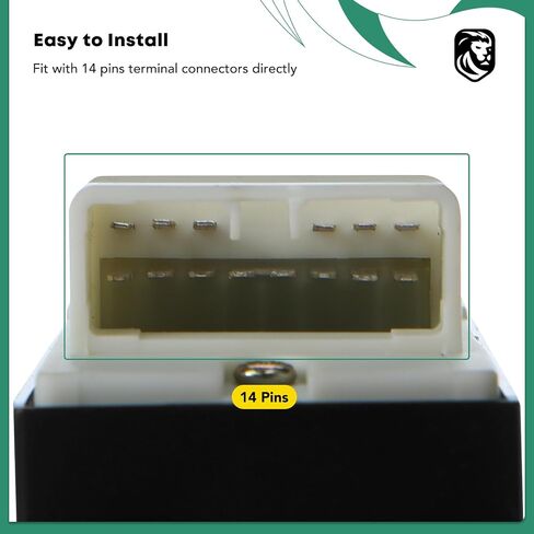 YHTAUTO Master Power Window Switch جانب السائق لاستبدال 1997 1998 Toyota Camry، 2000 2001 Camry LE/CE (اليابان)، 1998 4Runner، 2000-2004 Echo، 14 دبابيس، مفتاح التحكم في النافذة in Saudi Arabia