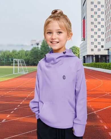 Rolanko Girls Hoodies Fleece Sweatshirts Long Sleeve Cozy lightweight Pullover Tops with Pocket Kids Warm Velvet Outwear in Saudi Arabia