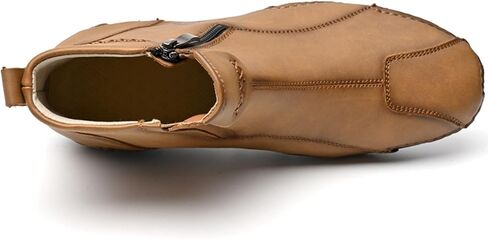 أحذية Chukka Boots الرجالية للقيادة للرجال بسحاب جانبي سهلة الارتداء، أحذية رياضية مريحة مصنوعة يدويًا من تشيلسي للرجال in Saudi Arabia