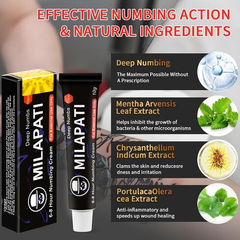 Tattoo Numbing Cream, Painless Tattoo Cream, 6-8 Hours Local External Painless, Relief Cream for Tattoos, Waxing, Microneedling, Piercing Numbing Cream (3 Pack) in Saudi Arabia