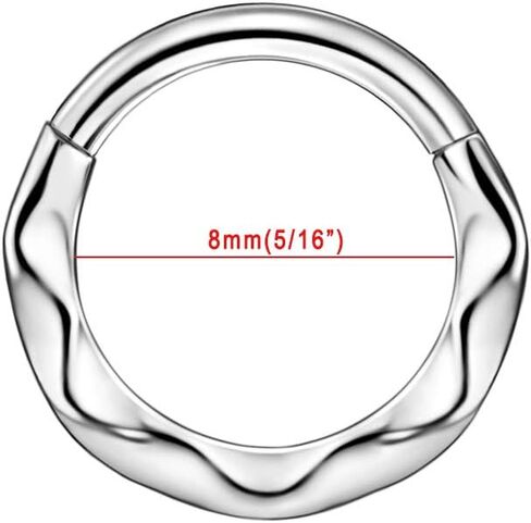 FANSING 316L Surgical Steel Wave Piercing Rings for Septum Daith in Kuwait