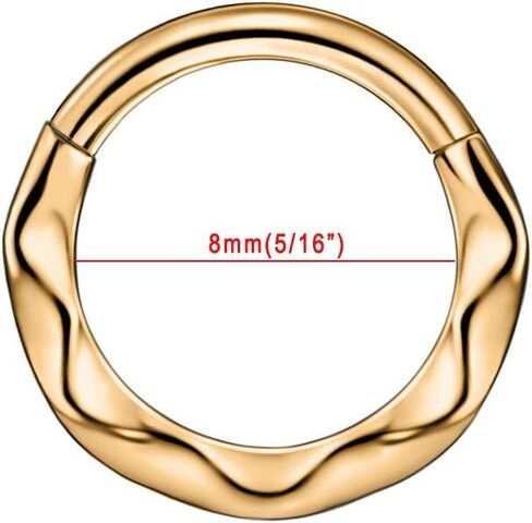 FANSING 316L Surgical Steel Wave Piercing Rings for Septum Daith in Kuwait