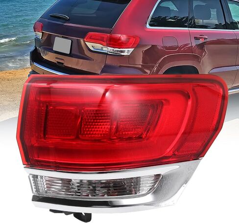 Outer Tail Light Compatible with 2014 2015 2016 2017 2018 2019 2020 2021 Jeep Grand Cherokee Laredo/Limited/Overland/Summit Tail lamp Assembly (Right passenger side) in Saudi Arabia