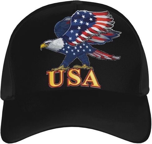 USA-Flag Eagles-Hat American Baseball-Cap Peaked Cap Base-Ball Dad Hat Cap for Men Or Women Seasons Unisex in Saudi Arabia
