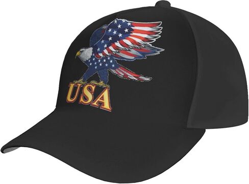USA-Flag Eagles-Hat American Baseball-Cap Peaked Cap Base-Ball Dad Hat Cap for Men Or Women Seasons Unisex in Saudi Arabia