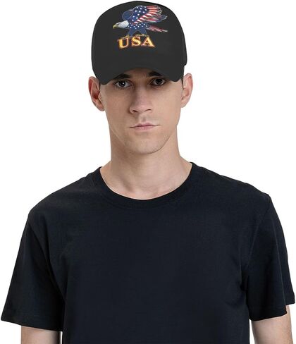 USA-Flag Eagles-Hat American Baseball-Cap Peaked Cap Base-Ball Dad Hat Cap for Men Or Women Seasons Unisex in Saudi Arabia
