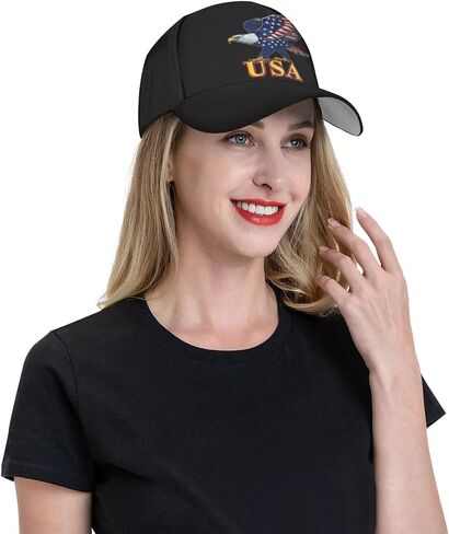 USA-Flag Eagles-Hat American Baseball-Cap Peaked Cap Base-Ball Dad Hat Cap for Men Or Women Seasons Unisex in Saudi Arabia