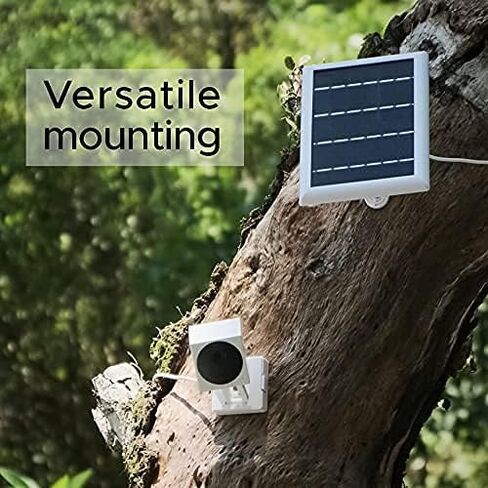لوحة Wasserstein الشمسية متوافقة مع Wyze Cam Outdoor - قم بتشغيل كاميرا المراقبة الخاصة بك بشكل مستمر مع شحن 2W 5V (3 عبوات، أسود) (Wyze Cam Outdoor غير متضمنة) in Kuwait