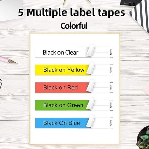 5 Pack M-K231 M Tape 12mm Compatible with M-K231s Brother Label Tape Black on White 0.47 Inch Tape for P Touch PT-M95 PT95 PT65 PT-65 PT70 PT85 PT90 Label Maker Tape Refill in Kuwait
