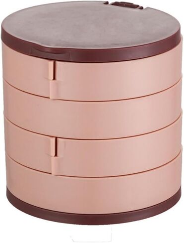 Jewelry Organizer with 4 Tier Round Display, Blue (Blue) in Saudi Arabia