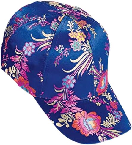 SAGEFINDS Silk Floral Baseball Cap | All-Over Embroidered Print | Protective 3" Brim in Kuwait