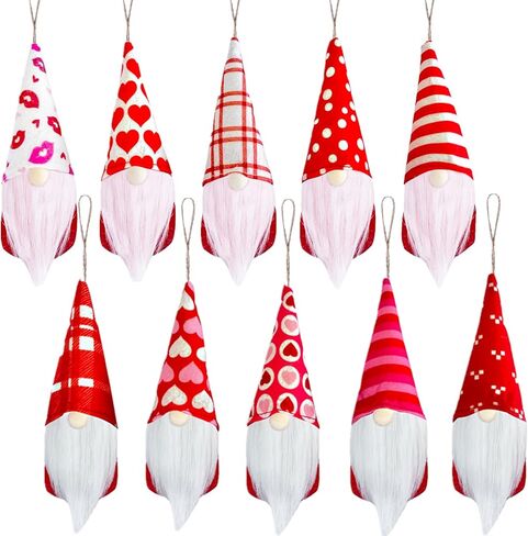 10 قطع من زينة زينة جنوم عيد الحب، زينة معلقة مصنوعة يدويًا لزينة جنوم شجرة عيد الحب لتزيين جنوم الشجرة لديكور هدايا عيد الحب in Kuwait