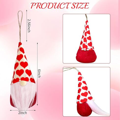 10 قطع من زينة زينة جنوم عيد الحب، زينة معلقة مصنوعة يدويًا لزينة جنوم شجرة عيد الحب لتزيين جنوم الشجرة لديكور هدايا عيد الحب in Kuwait