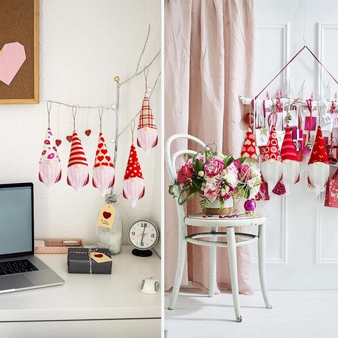 10 قطع من زينة زينة جنوم عيد الحب، زينة معلقة مصنوعة يدويًا لزينة جنوم شجرة عيد الحب لتزيين جنوم الشجرة لديكور هدايا عيد الحب in Kuwait