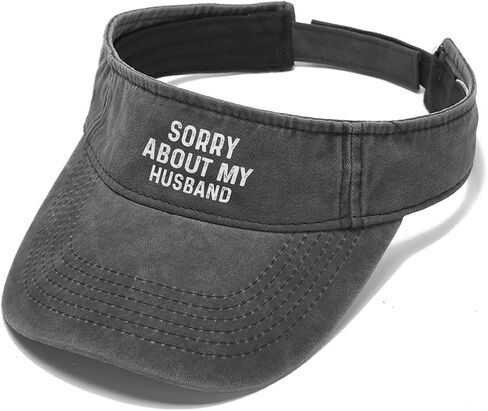 Sorry About My Husband Cap Visor for Men Baseball Cap Reversible Beach Cap in Saudi Arabia