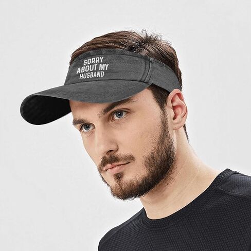 Sorry About My Husband Cap Visor for Men Baseball Cap Reversible Beach Cap in Saudi Arabia