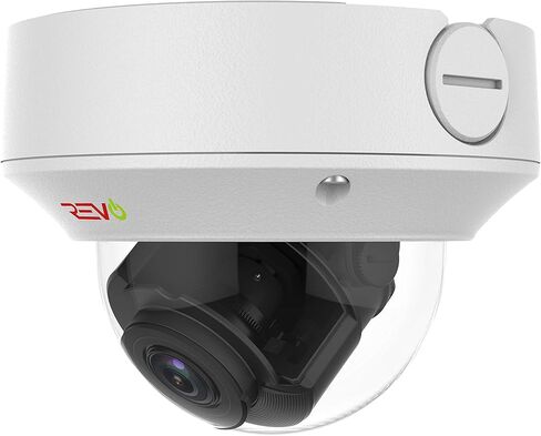 كاميرا مراقبة REVO America Ultra HD 4MP IP IK10 مقاومة للتخريب - رؤية ليلية 100 بوصة، مقاومة للطقس IP66، 3DNR، متوافقة مع ONVIF، أبيض in Kuwait