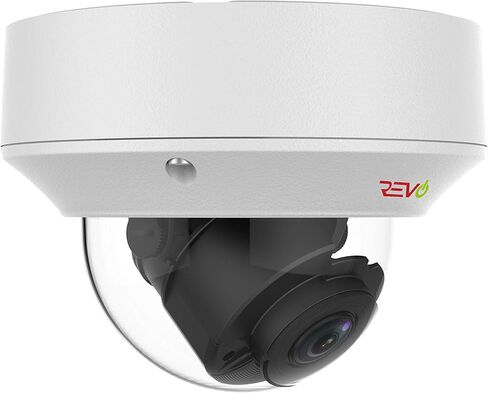 كاميرا مراقبة REVO America Ultra HD 4MP IP IK10 مقاومة للتخريب - رؤية ليلية 100 بوصة، مقاومة للطقس IP66، 3DNR، متوافقة مع ONVIF، أبيض in Kuwait