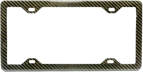 100% Real 3k Twill Weave Carbon Fiber Car License Plate Frame, 4 Holes, UV Protection, Front Rear Universal Man Woman Fit USA Canada Mexico Standard Size tag Holder (RED) in Kuwait