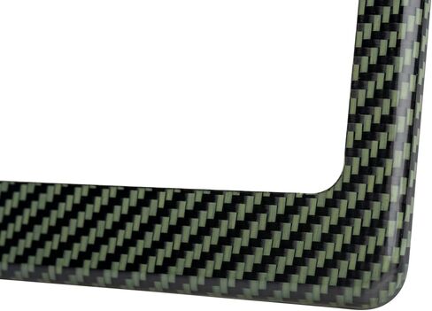100% Real 3k Twill Weave Carbon Fiber Car License Plate Frame, 4 Holes, UV Protection, Front Rear Universal Man Woman Fit USA Canada Mexico Standard Size tag Holder (RED) in Kuwait