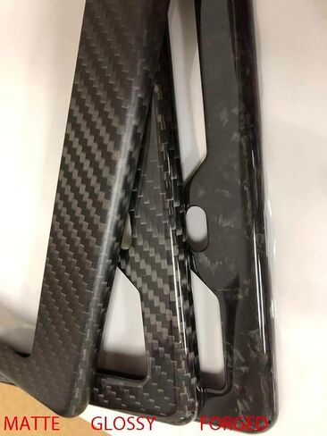100% Real 3k Twill Weave Carbon Fiber Car License Plate Frame, 4 Holes, UV Protection, Front Rear Universal Man Woman Fit USA Canada Mexico Standard Size tag Holder (RED) in Kuwait