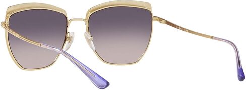 نظارات شمسية من Vogue Eyewear للسيدات بإطار بوردو/ذهبي وردي، عدسات بنية متدرجة باللون الوردي، 54 ملم in Kuwait