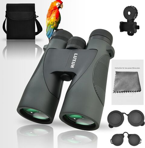 LUXUN 12x50 High Powered Binoculars for Adults with BAK4 Prism, Binoculars with Long Range for Bird Watching Hunting Hiking Travel Cruise Trip,Camouflage Coated in Saudi Arabia