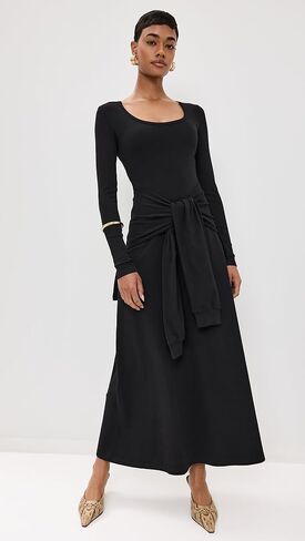Pixie Market Women's Sleeve Tie Long Sleeve Dress in Saudi Arabia